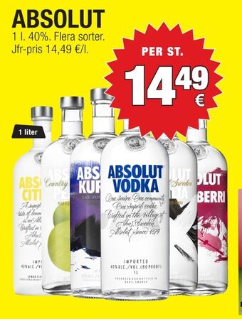 Calle Absolut Vodka erbjuda