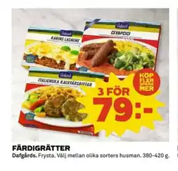 Coop Färdigrätter erbjuda