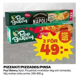 Coop POP BAKERY Pizzakit/pizzadeg/pinsa erbjuda