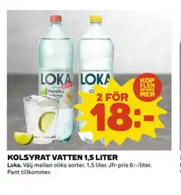 Coop LOKA Kolsyrat vatten erbjuda
