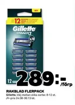 Coop GILLETTE Rakblad flerpack erbjuda