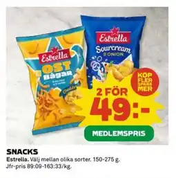 Coop ESTRELLA Snacks erbjuda