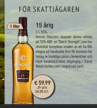 Calle Glen Grant Whisky erbjuda