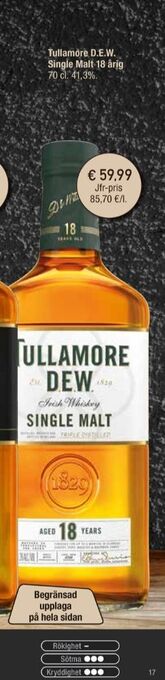 Calle Tullamore Dew Whisky erbjuda