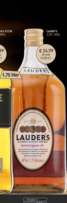 Calle Lauders Whisky erbjuda