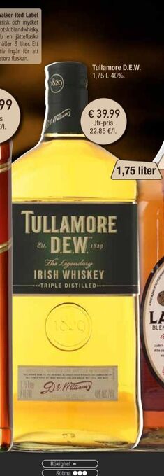 Calle Tullamore Dew Whisky erbjuda