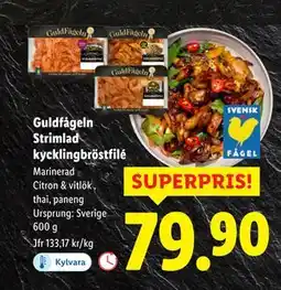 Lidl Guldfågeln Strimlad kycklingbröstfilé, SEK 79.9 erbjuda