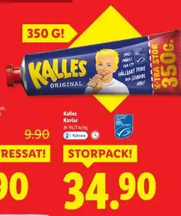Lidl Kalles Kaviar, SEK 34.9 erbjuda
