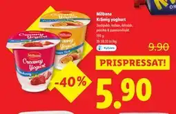 Lidl Milbona Krämig yoghurt, SEK 5.9 erbjuda