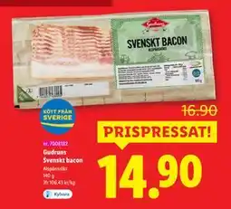 Lidl Gudruns Svenskt bacon, SEK 14.9 erbjuda