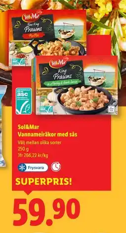 Lidl Sol&Mar Vannameiräkor med sås, SEK 59.9 erbjuda