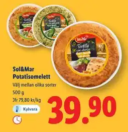 Lidl Sol&Mar Potatisomelett, SEK 39.9 erbjuda