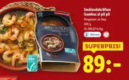 Lidl Smålandskräftan Gambas al pil pil, SEK 89 erbjuda