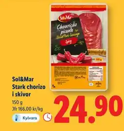 Lidl Sol&Mar Stark chorizo i skivor, SEK 24.9 erbjuda