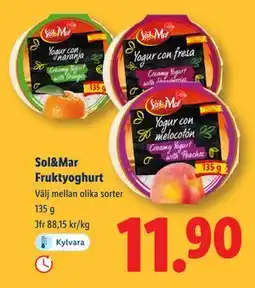 Lidl Sol&Mar Fruktyoghurt, SEK 11.9 erbjuda
