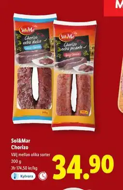 Lidl Sol&Mar Chorizo, SEK 34.9 erbjuda
