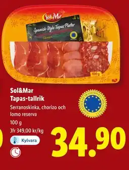 Lidl Sol&Mar Tapas-tallrik, SEK 34.9 erbjuda