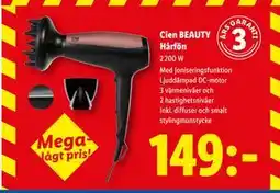Lidl Cien BEAUTY Hårfön, SEK 149 erbjuda
