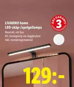 Lidl LIVARNO home LED-skåp-/spelgellampa, SEK 129 erbjuda