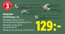Lidl PARKSIDE Sanitärtänger, set, SEK 129 erbjuda