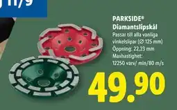 Lidl PARKSIDE Diamantslipskål, SEK 49.9 erbjuda
