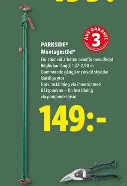 Lidl PARKSIDE Montagestöd, SEK 149 erbjuda