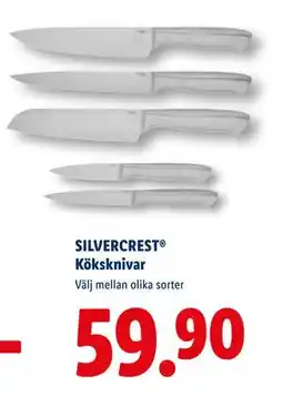 Lidl SILVERCREST Köksknivar, SEK 59.9 erbjuda