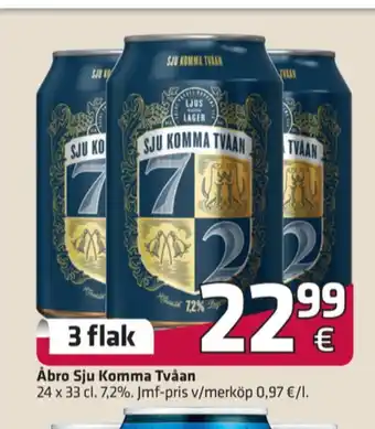 Fleggaard Åbro sju komma tvåan Öl erbjuda