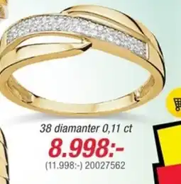 Guldfynd 38 diamanter 0,11 ct erbjuda