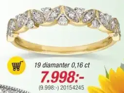 Guldfynd 19 diamanter 0,16 ct erbjuda
