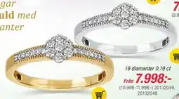 Guldfynd 19 diamanter 0,16 ct erbjuda