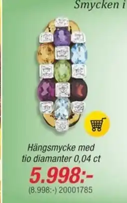 Guldfynd Hängsmycke med tio diamanter 0,04 ct erbjuda