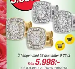 Guldfynd Örhängen med 58 diamanter 0,23 ct erbjuda