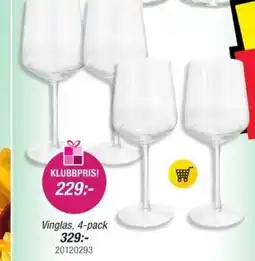 Guldfynd Vinglas, 4-pack erbjuda