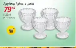 Guldfynd Äggkopp i glas, 4-pack erbjuda
