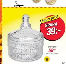 Guldfynd Skål i glas erbjuda