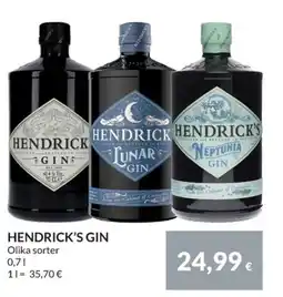 Nielsen Discount HENDRICK'S Gin erbjuda