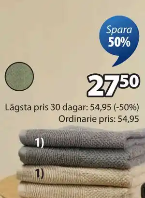 JYSK GISTAD handduksserie, SEK 27.5 erbjuda