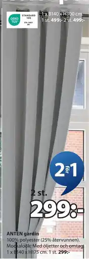 JYSK ANTEN gardin erbjuda