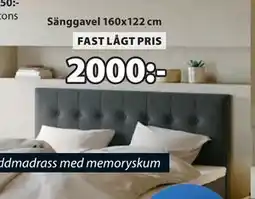 JYSK Sänggavel 160x122 cm, SEK 2000 erbjuda