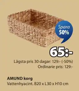 JYSK AMUND korg, SEK 65 erbjuda