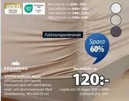 JYSK VIVIAN formsytt lakan, SEK 120 erbjuda