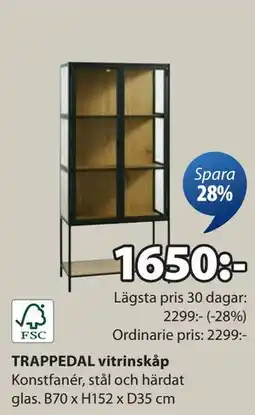 JYSK TRAPPEDAL vitrinskåp, SEK 1650 erbjuda