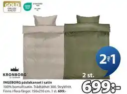 JYSK INGEBORG påslakanset i satin, SEK 699 erbjuda