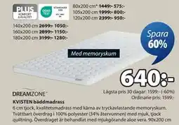 JYSK KVISTEN bäddmadrass, SEK 640 erbjuda