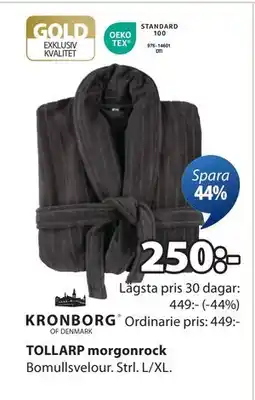 JYSK TOLLARP morgonrock, SEK 250 erbjuda