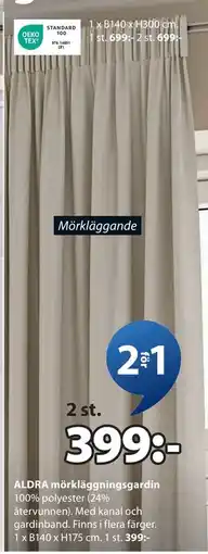 JYSK ALDRA mörkläggningsgardin erbjuda