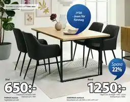 JYSK AABENRAA matbord, SEK 1250 erbjuda