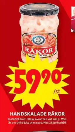 ICA Maxi Handskalade räkor erbjuda