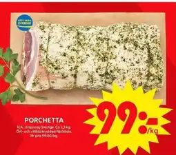 ICA Maxi Porchetta ICA erbjuda